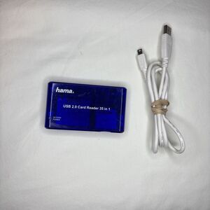 Hama 35 in 1 USB 2.0 Multi Card Reader,( 00055348  V2) - Blue